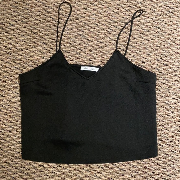 Tops - Gab And Kate black cropped tank
